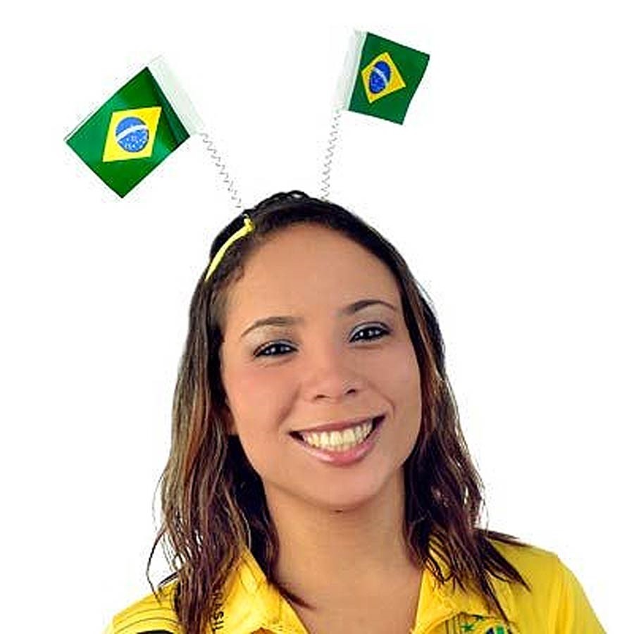 Tiara Bandeira do Brasil em Tecido