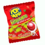 Pirulito Pop Mania Morango Recheio Chiclete  500g - Image 1