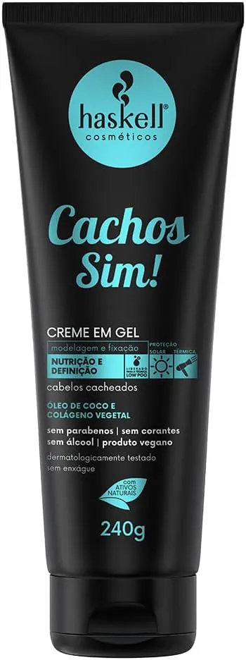 Creme em Gel Cachos Sim Proteção Solar Térmica Haskell 240g - Image 1